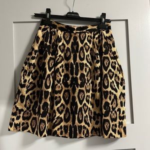 Pink Tartan - leopard skirt - size 4